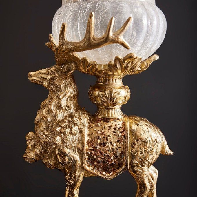 CERF AVEC BOITE OR - WERNS DECO