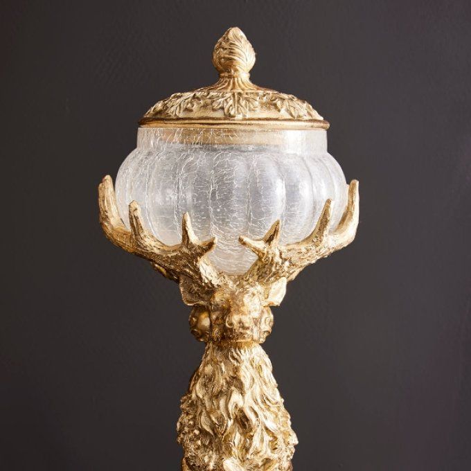 CERF AVEC BOITE OR - WERNS DECO