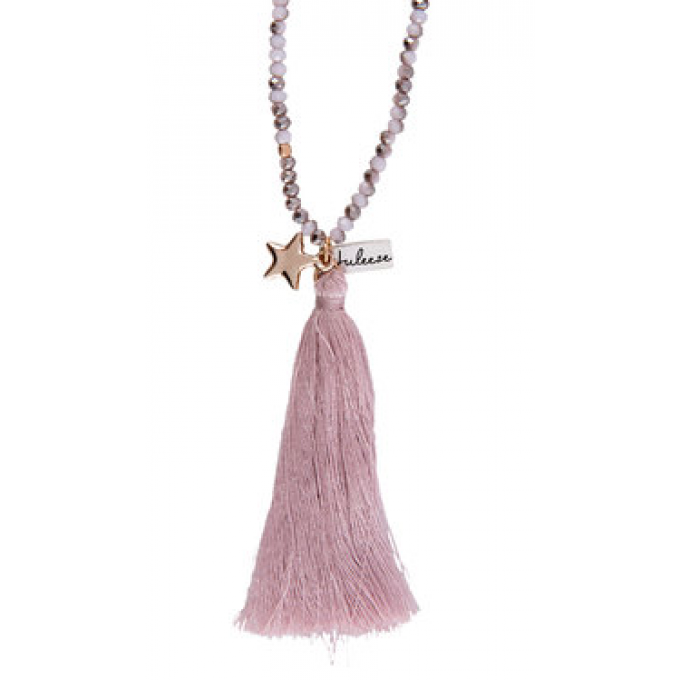 Collier femme bohème parme
