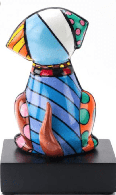 SCULPTURE CHIEN "BABY BLUE" - ROMERO BRITTO 