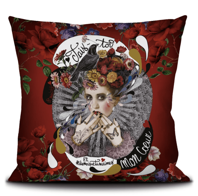 HOUSSE DE COUSSIN "TAIS-TOI" - VOGLIO BENE  