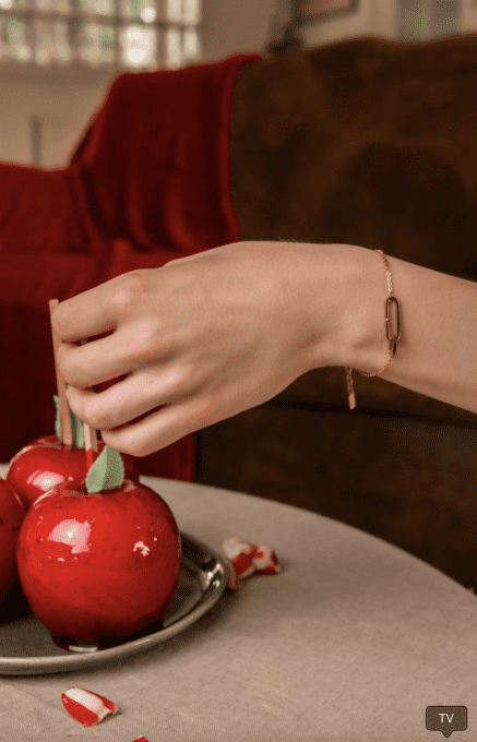 BOUGIE BIJOU POMME D'AMOUR - BRACELET CRISTAL SWAROSKI- MY JOLIE CANDLE  
