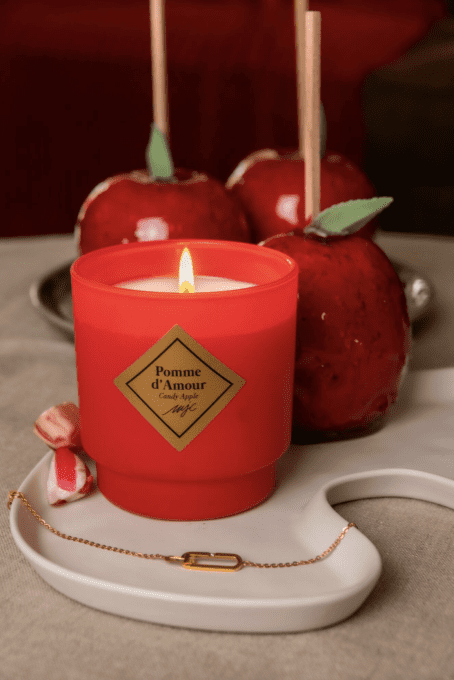 BOUGIE BIJOU POMME D'AMOUR - BRACELET CRISTAL SWAROSKI- MY JOLIE CANDLE  