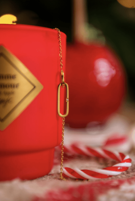 BOUGIE BIJOU POMME D'AMOUR - BRACELET CRISTAL SWAROSKI- MY JOLIE CANDLE  