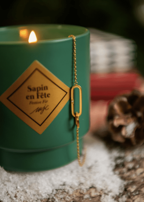BOUGIE BIJOU SAPIN EN FÊTE - BRACELET CRISTAL SWAROSKI- MY JOLIE CANDLE 