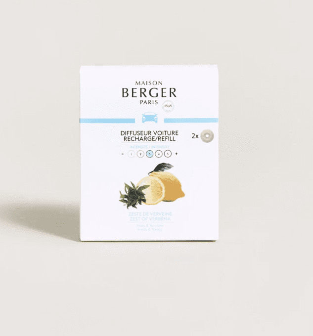 RECHARGE DIFFUSEUR VOITURE BERGER ZESTE DE VERVEINE