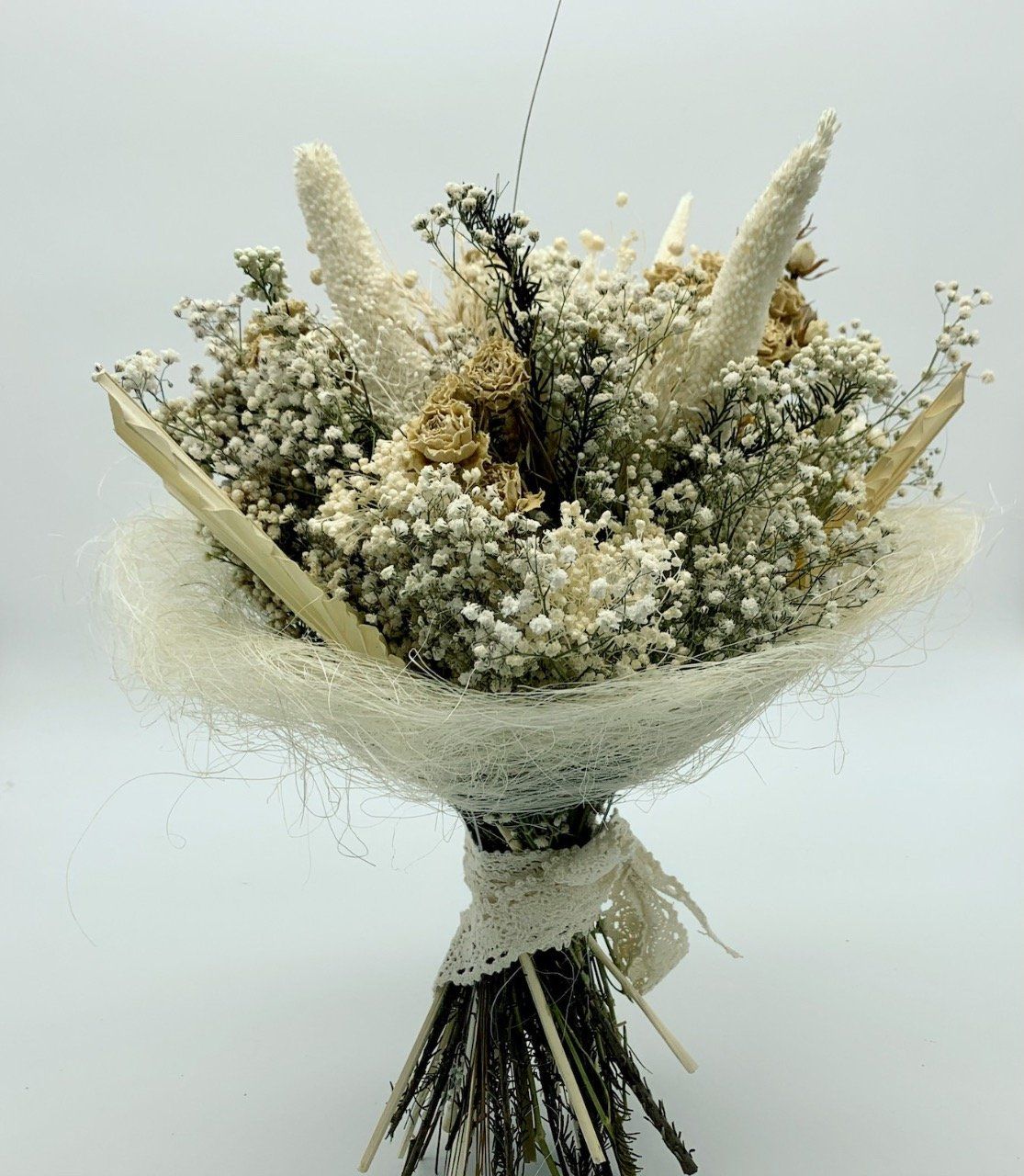Bouquet blanc, crème - Fleurs séchées 