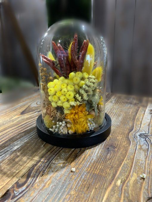 Cloche de  Fleurs séchées Théa