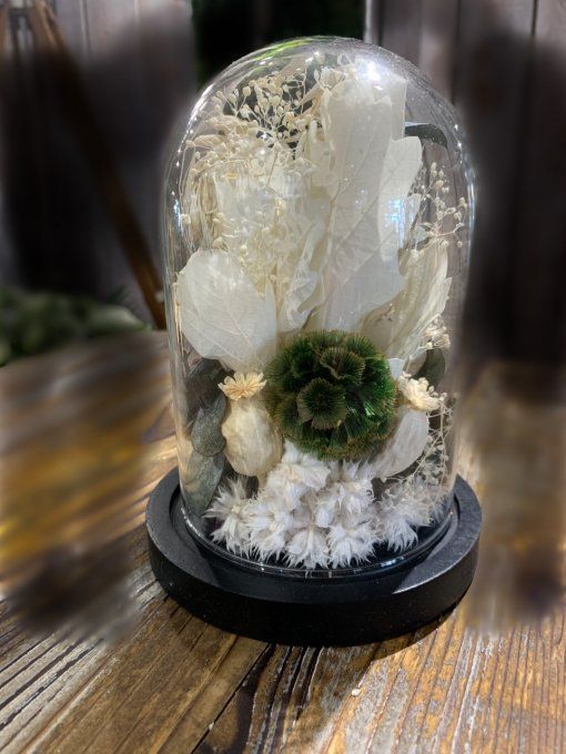 Cloche de  Fleurs séchées Bianca