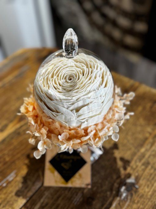 Cloche Royale Fleur de Shola - Composition Florale Artisanale