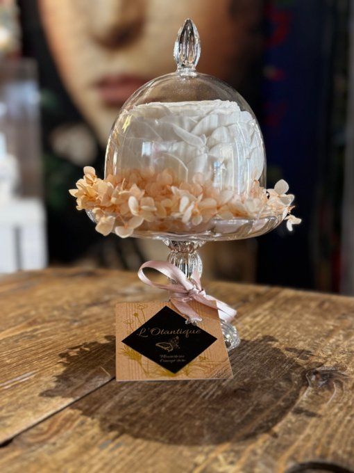 Cloche Royale Fleur de Shola - Composition Florale Artisanale