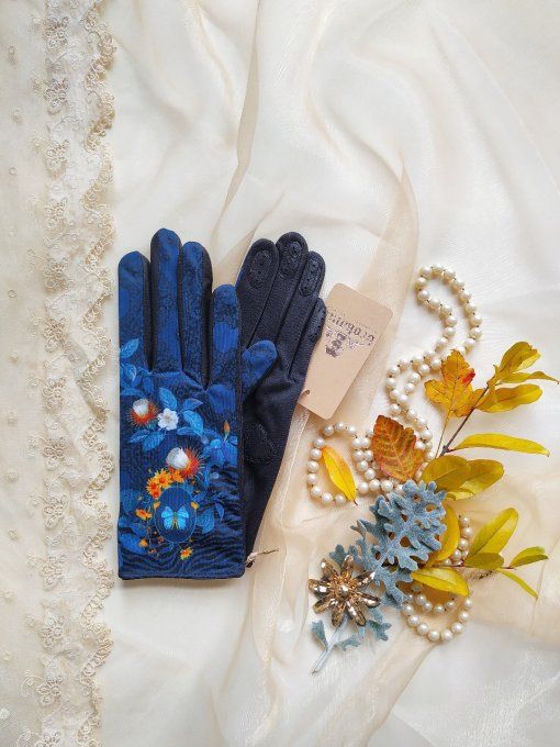 gants-empiècements-cuir-azure-brokante