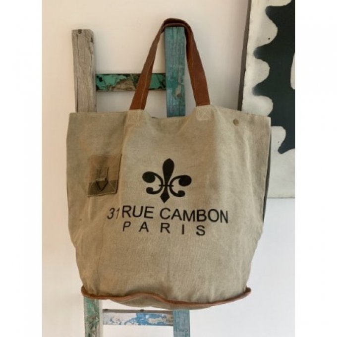 SAC EN TOILE VINTAGE PARIS RR1 - CASA NATURA 