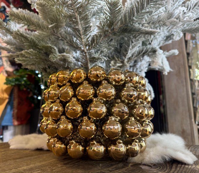 CACHE POT BOULE OR - WERNS DECO